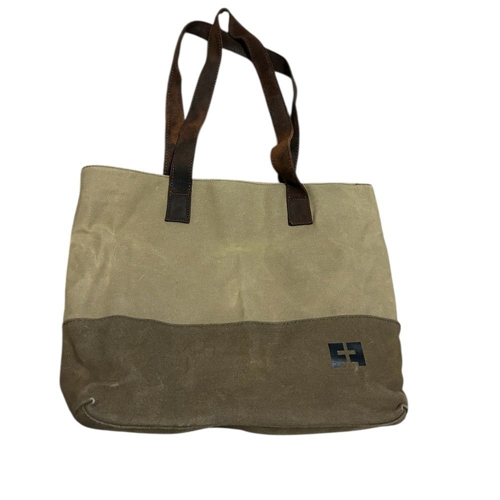 FAT FELT | SMALL TOTE | Waxed Cotton Canvas Outdoor Utility Natural Leather